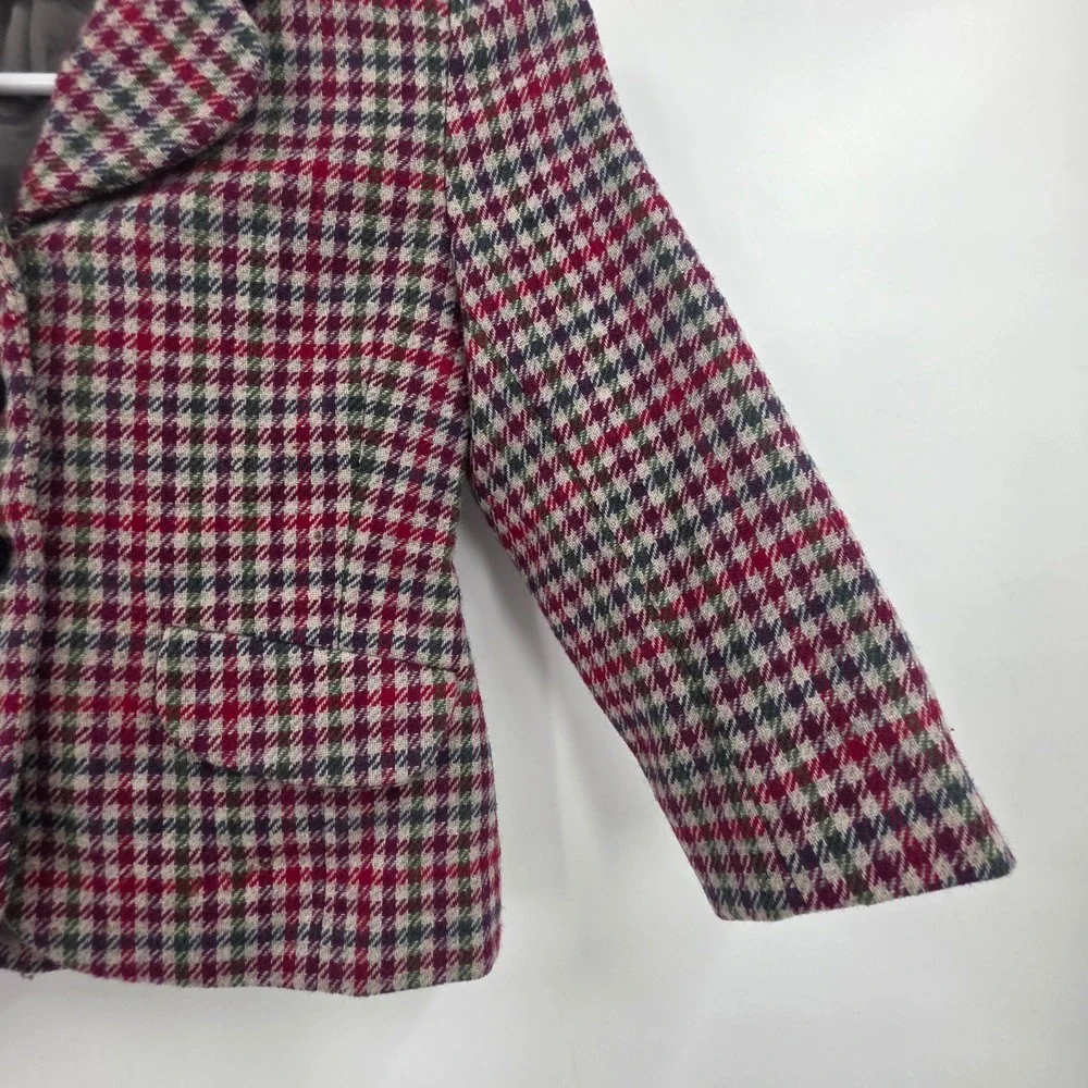 VINTAGE LAURA ASHLEY MOTHER & CHILD HOUNDSTOOTH WOOL BLAZER SIZE 4 YEARS RARE